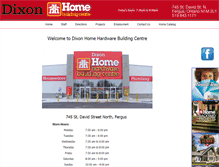 Tablet Screenshot of dixonhomebuildingcentre.com